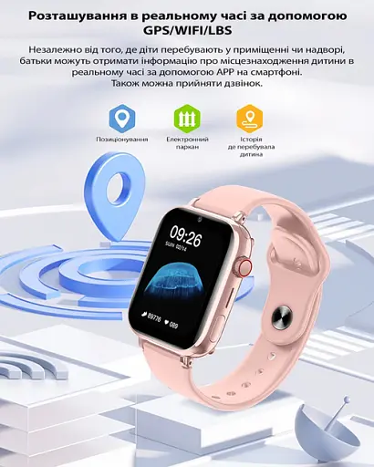 Детские смарт часы-телефон LEMFO LT38 4G GPS SIM-карта геозона видеозвонок White (17824) - фото 9