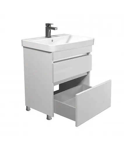 Тумба Мойдодир MoonShine 60 з умивальником Vivace 60 на ніжках Білий - фото 3