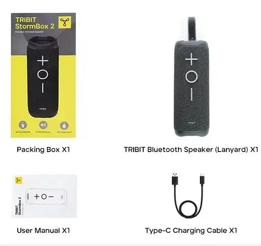 Колонка бездротова — портативна акустика Tribit StormBox 2 чорна - фото 9