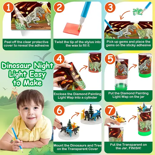 Ночник с алмазной мозаикой, интерактивный (в ассортименте) - фото 2