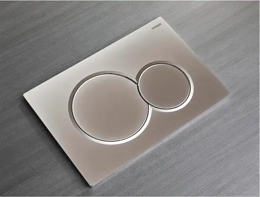 Панель змиву Koer KT-0601-14 пластикова, кнопка кругла KR5177, Хром матовый - фото 5