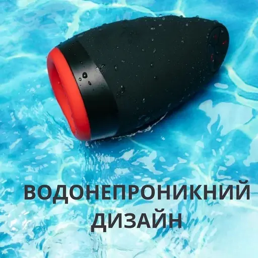 Мастурбатор-ротик I'MCUM Oral Kiss с язычком и подогревом Черно-красный (IM-FJB004) - фото 7