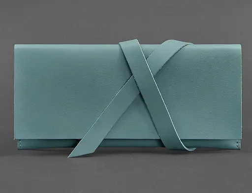 Кожаный женский тревел-кейс Voyager 1.0 бирюзовый - фото 1