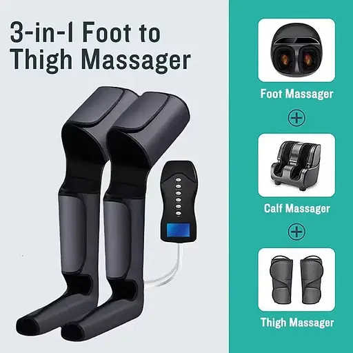Компресійний масажер для ніг UPGRADE Air Compressed Leg massager Лімфодренажний апарат - фото 8
