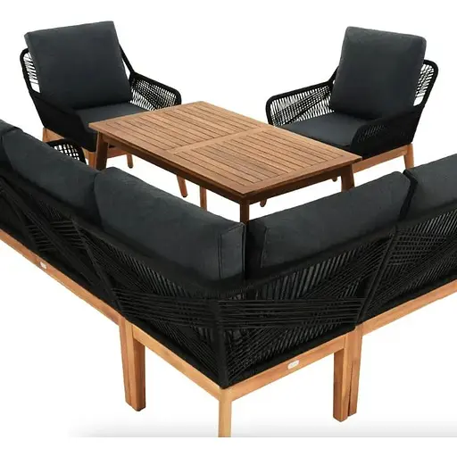 Комплект садовой мебели Di Volio Albenga черный - фото 7