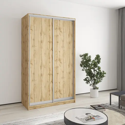 Шафа-купе дводверна MebelStar Стандарт AL 2ДСП 120x45x210 см Дуб тахо (MBS-3443)