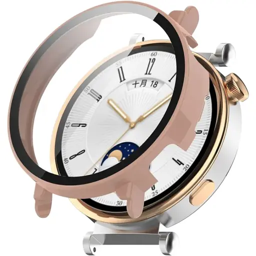 Чехол-накладка DK Пластик Gloss Стекло Full Cover для Huawei Watch GT 4 41mm (pink)