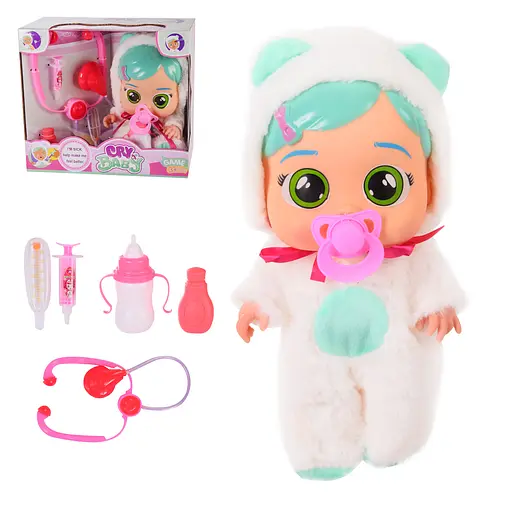 Пупс "CB" H336, пустушка, стетоскоп, шприц, аксесуари, в коробці (6984912430046) - фото 1