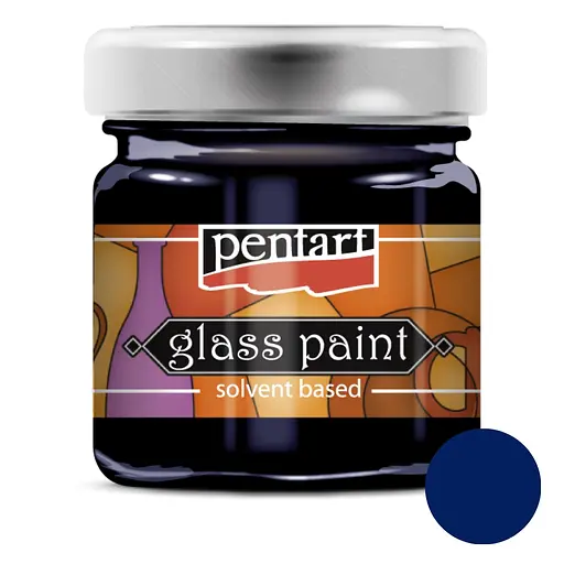 Фарба вітражна Pentart на основі розч. холодної фіксації Блакитна 30 мл - фото 1