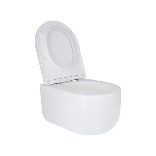 Унитаз подвесной Qtap Taurus безободковый с сиденьем Soft-close QT2433084EUQW, Белый - фото 4