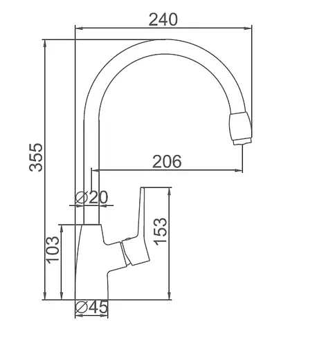 Смеситель для кухни Ibergrif ARIAL M14026 (IB0041) - фото 2