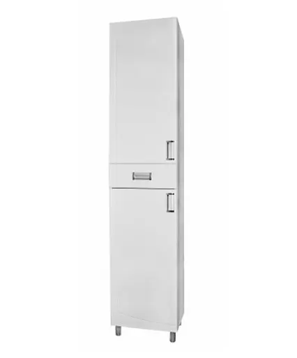 Пенал підлоговий з кошиком для білизни Kraft Декор ПП2к-40 лівий 40 см Білий 30412 - фото 1