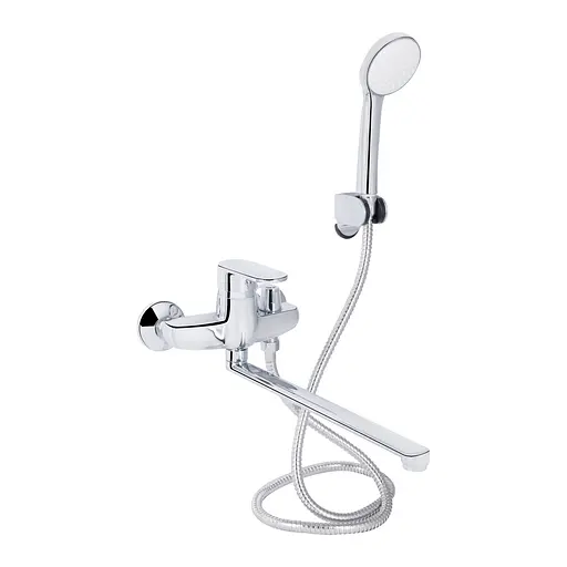 Смеситель для ванны Lidz Tani 0051 с поворотным изливом (c душевым гарнитуром) (k40) LDTAN0051CRM44961 Chrome - фото 1