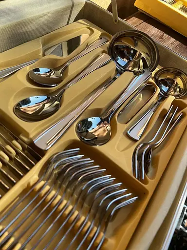 Набор столовых приборов Bachmayer BM-7219 на 12 персон в подарочном чемодане 72 предмета - фото 5