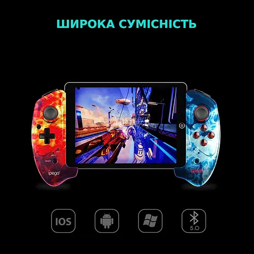 Геймпад iPega PG-9083B с поддержкой PS/PC/ Android/ IOS/ сине-красный - фото 4