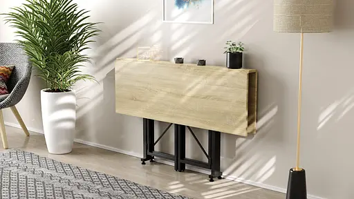 Стіл-книга трансформер Спайдер Ferrum-decor 750x1150x880 Чорний метал ДСП Дуб Сонома 16 мм (FRD-105091) - фото 9