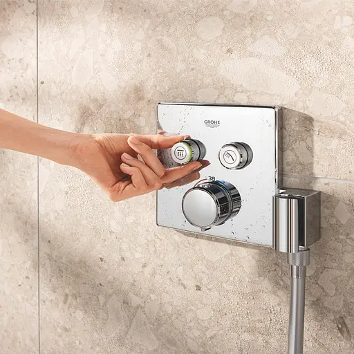 Душова система прихованого монтажу термостатична Grohe QuickFix Precision Smartcontrol Cube 34876000, Хром - фото 7