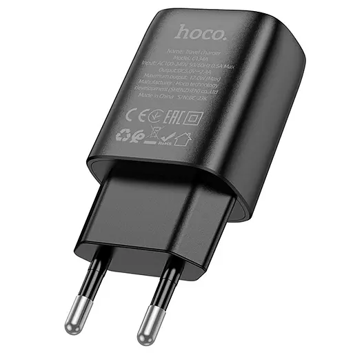 МЗП Hoco C134A Solid 12W (1USB-A) Black - фото 4