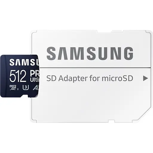 Карта памяти Samsung microSDXC 512GB Class 10 UHS-I U3 V30 A2 PRO Ultimate + SD Adapter (MB-MY512SA) (112858) - фото 2