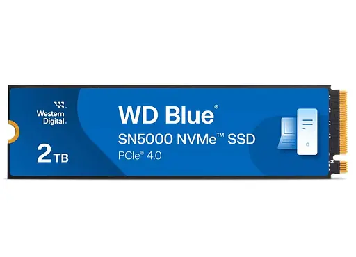 Твердотельный SSD-накопитель 2 ТБ, Western Digital Blue SN5000, PCI-E 4.0 x4, M.2 2280, 3D TLC, 5150/4850 МБ/с (WDS200T4B0E) - фото 1