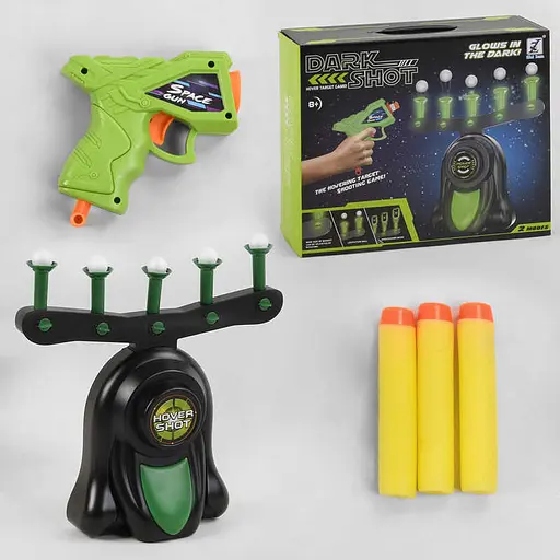 Повітряний тир, пістолет, 5 м’яких патронів, на USB