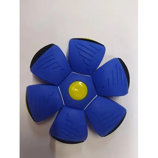 М'яч-запускалка складаний A-Toys Phlat Ball плоский м'яч трансформер синій - фото 2