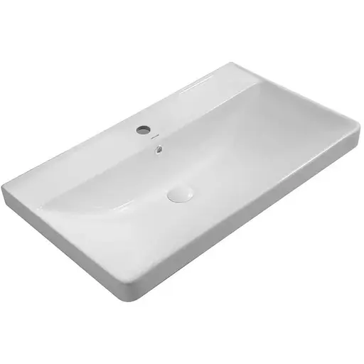 Умивальник меблевий Mixxus Premium Style-1503 800x480x190 мм з отвором під змішувач і переливом MP6500, Білий - фото 1