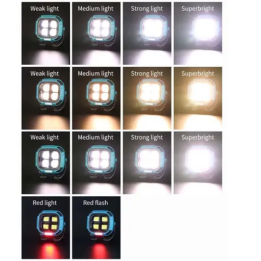 Кемпинговый фонарь W894-1 4COB + 5SMD Power Bank магнит крючок Синий - фото 5