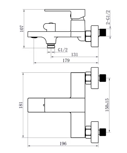 Смеситель для ванны Qtap Gemini QTGEM259CRW45683 Chrome/White - фото 2