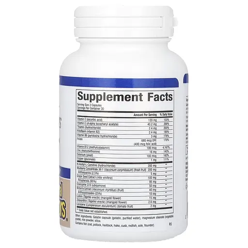 Натуральна добавка Natural Factors Advanced Eye Factors, 60 капсул для захисту зору та очей - фото 2