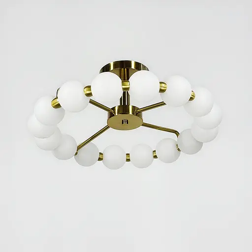 Стельова люстра у вигляді кільця із полімерних кульок Ø 50 см | Арт. 993-510 AB | Line F - фото 7