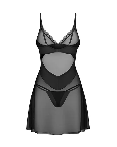 Сексуальний комплект білизни Obsessive Stelisa 2XL/3XL (чорний) - фото 3