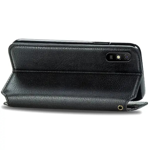 Кожаный чехол-книжка Getman Cubic (PU) для Xiaomi Redmi 9A Черный - фото 5