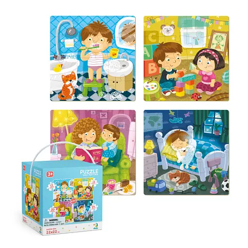 Дитячий пазл "Мій День" DoDo 300130, 4в1 - фото 3