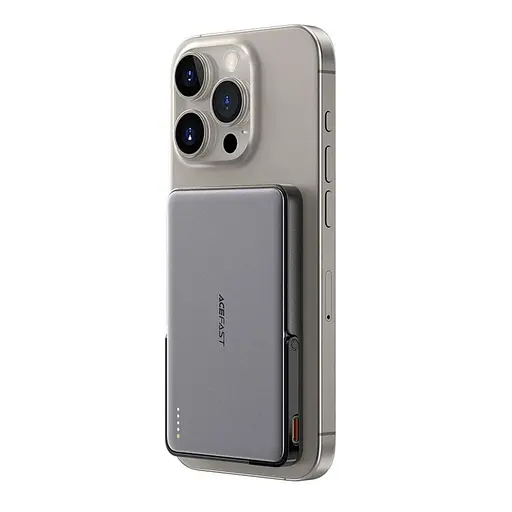 Павербанк Acefast Magnetic Wireless Black 5 000 mAh / 18 Вт (6974316283997) - фото 3
