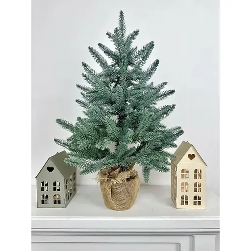 Ялинка Hvoya Classic лита пишна в мішковині 70 см блакитна - фото 2