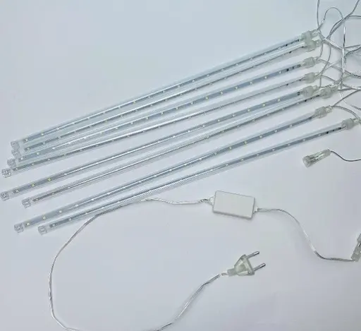 Гірлянда світлодіодні бурульки 8 шт. 50 см (прозорий шнур) біла - фото 6