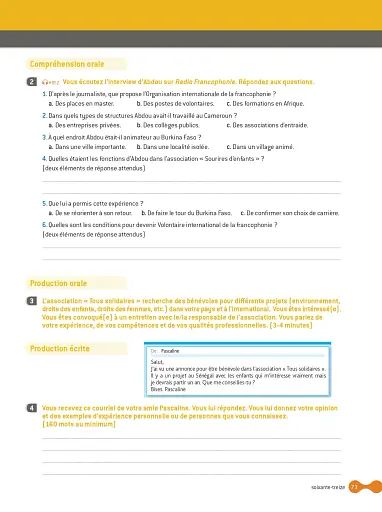 Cosmopolite Niveau 3: Cahier d'activites + CD audio - фото 15