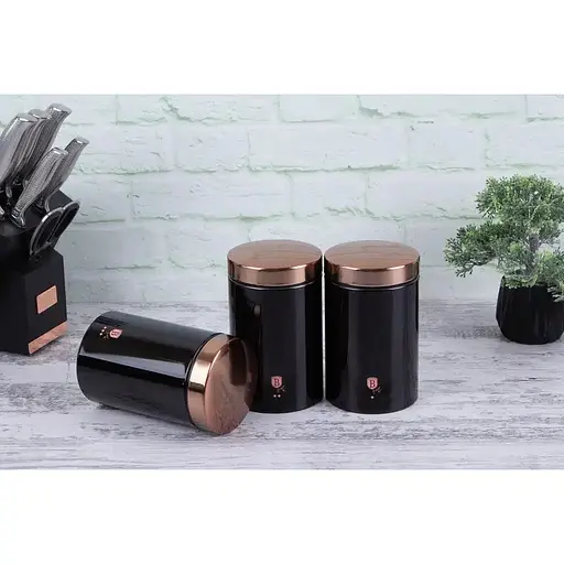 Набор емкостей Berlinger Haus Black Rose металлических 3 шт. (BH 1734N) - фото 2