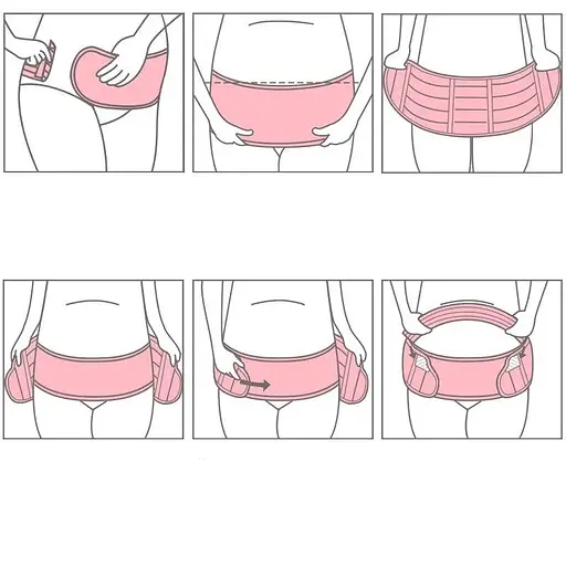 Регульований еластичний пояс бандаж для вагітних та післяпологової S White (16541) - фото 2