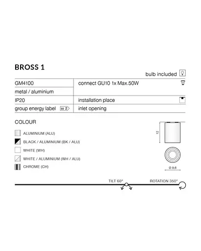 Точковий світильник Azzardo AZ1437 BROSS(GM4100_br_gr) - фото 3