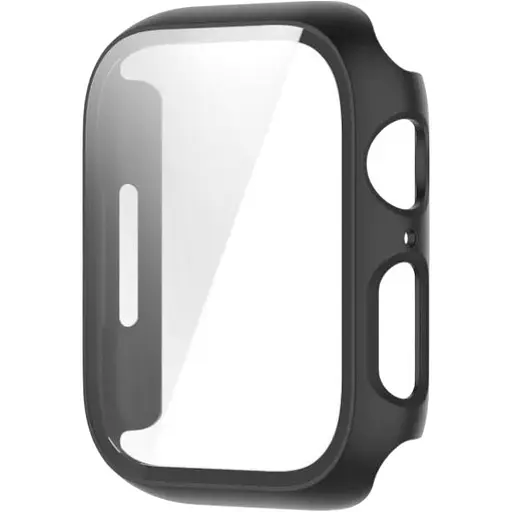 Чехол-накладка DK Пластик Soft-Touch Glass Full Cover для Apple Watch 45mm (black)