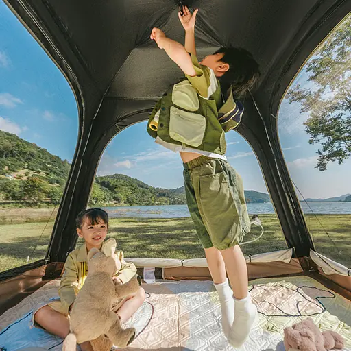 Намет Naturehike Ango CNK2550WS010 L тримісний автоматичний із тентом сірий - фото 6