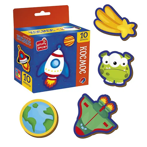 Дитячий набір магнітів "Космос" VT3106-34, 10 магнітів - фото 2