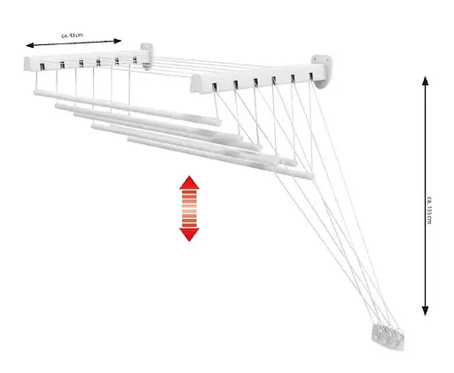 Сушилка для белья настенно-потолочная Casa Si Pick Up 140 White (CS42272X06) (DAS302379) - фото 2