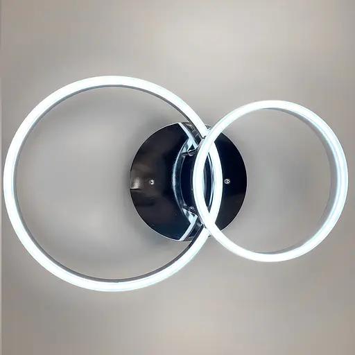 Світлодіодна срібна люстра Anelli на 2 кільця Line.F A 8008/2 CR - фото 5