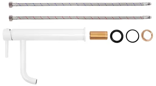 Змішувач для умивальника Rea Lungo високий white REA-B4400 Білий - фото 9