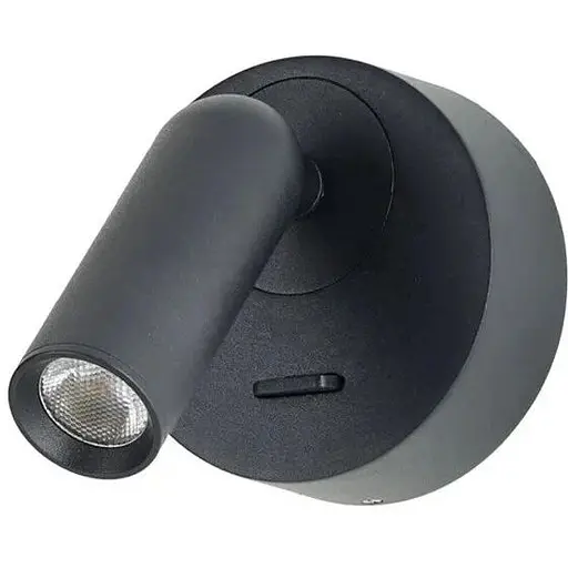 Бра Azzardo AZ5628 Lugano LED 1x3W 3000K 205Lm IP20 чорний - фото 1