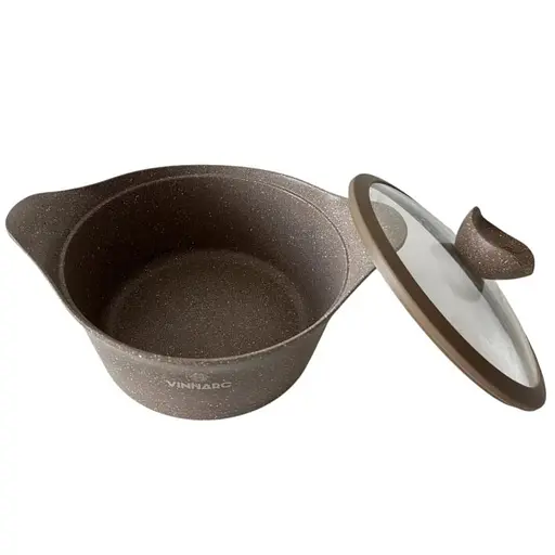 Каструля Vinnarc кругла 22 см 3.1 л темно-коричневий (CO-A0322NS) - фото 3