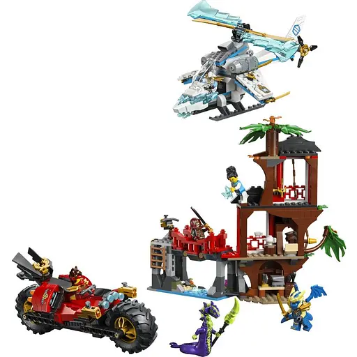 Конструктор LEGO Ninjago Автомобильная битва ниндзя у дома на дереве 642 детали (71857) - фото 2